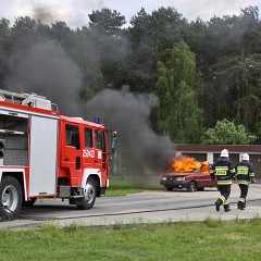 Szkoła Podoficerska PSP w Bydgoszczy  ćwiczenia na poligonie