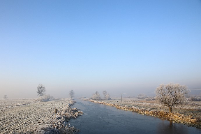 Kanał Bydgoski  widok w kierunku zachodnim - 31 grudnia 2013 r. : Kanał Bydgoski, zima, janusz michalski