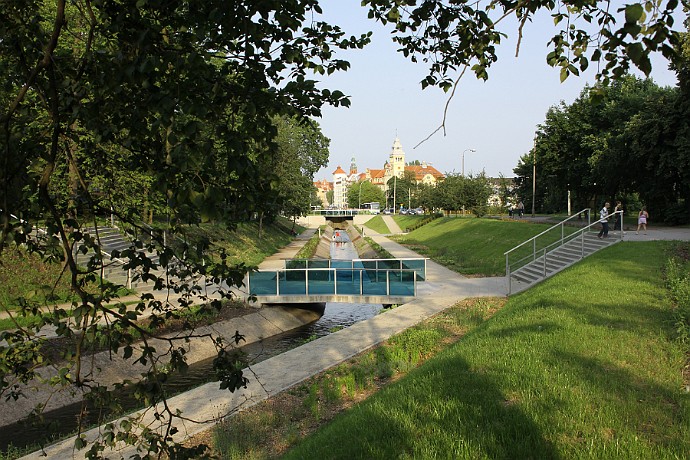 Kanał Bydgoski  stare koryto kanału w okolicy Ronda Grunwaldzkiego : kanał bydgoski, rondo grunwaldzkie, bydgoszcz