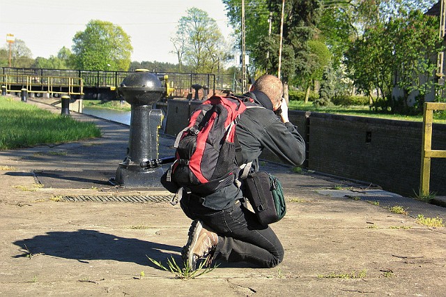 Janusz Michalski nad Kanałem Bydgoskim Śluza Prądy