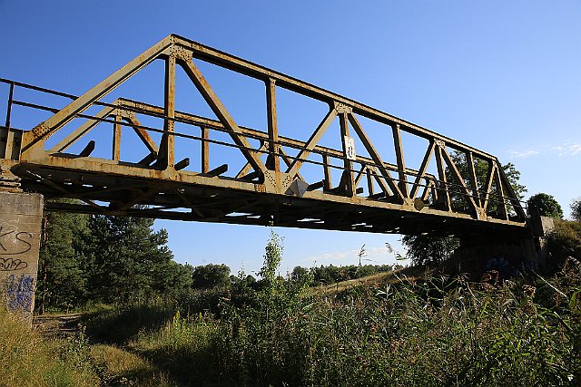 Most kolejowy na Kanałem Noteckim okolice Murowańca